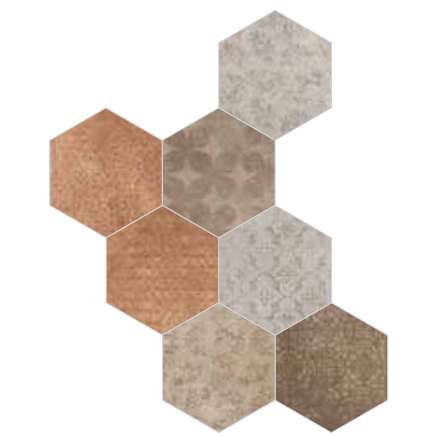 Cir Serenissima - Riabita il Cotto - <b>Esagona Fabric Mix Natural</b> (Чир Серениссима - Рьябита иль Котто - Эсагона Фабрик Микс Нэйчурал)