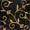 FLOWER  Fondo Nero Marquinia - Decoro Oro   30,5 x 30,5