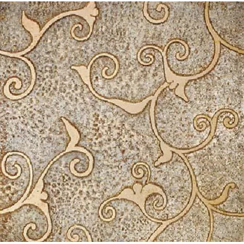 Мрамор Petra Antiqua Lacche 1 DAMASCO 1 Fondo Argento - Decoro Travertino Chiaro 30,5 x 30,5