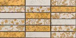 MOSAICO BASSAI 2.5х10 NEW BIANCONE DORATO