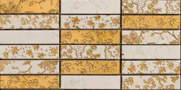 MOSAICO BASSAI 2.5х10 NEW BIANCONE DORATO