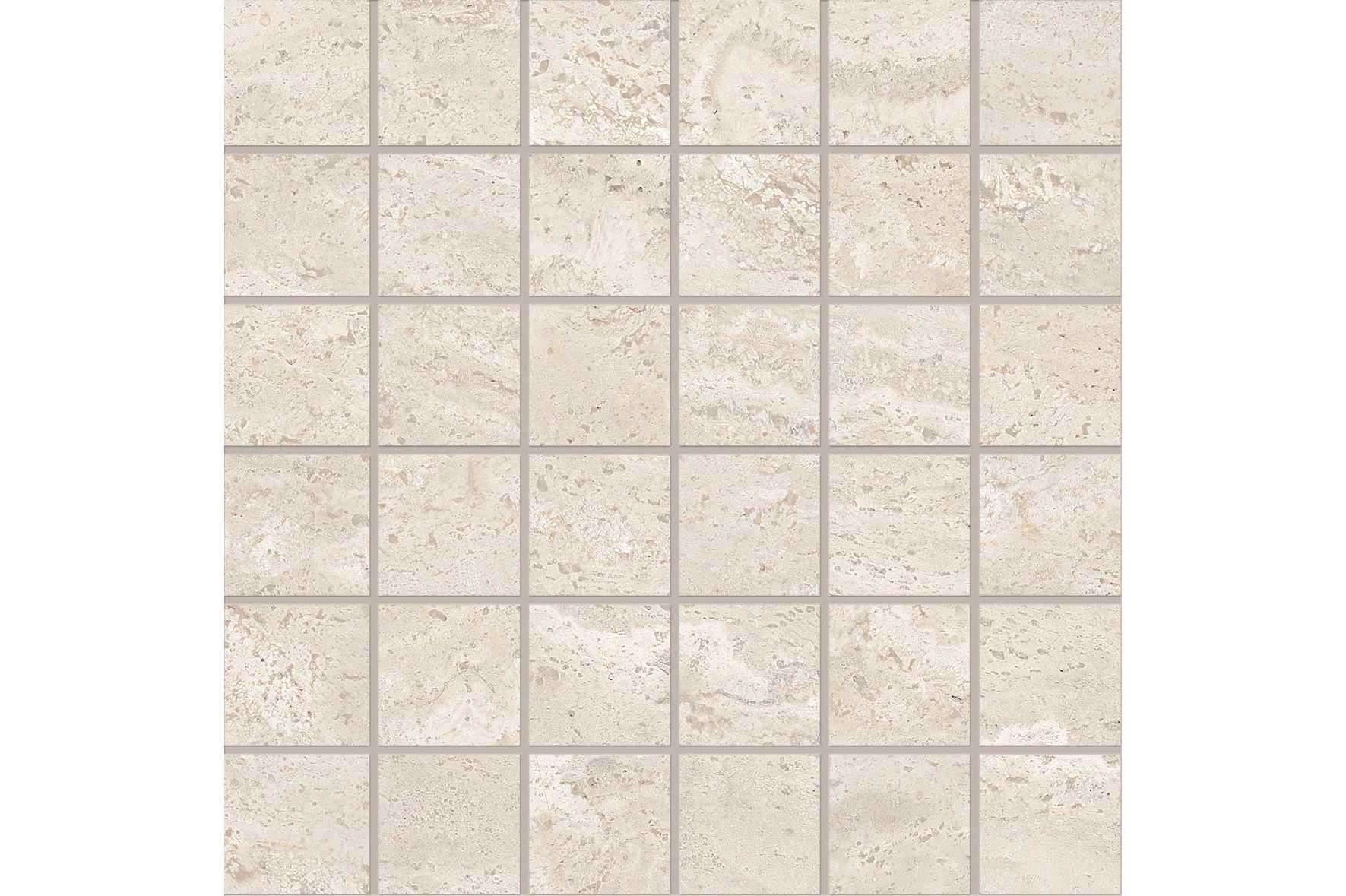 Керамогранит Emil Ceramica Dual Travertine Poro Aperto White Mosaico 5X5