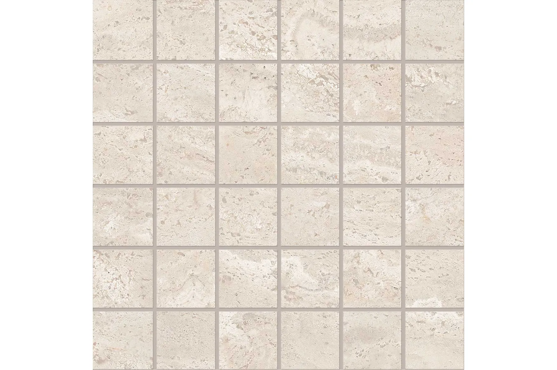 Керамогранит Emil Ceramica Dual Travertine Poro Aperto White Mosaico 5X5