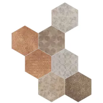 Керамогранит Cir Serenissima Riabita il Cotto Esagona Fabric Mix Natural
