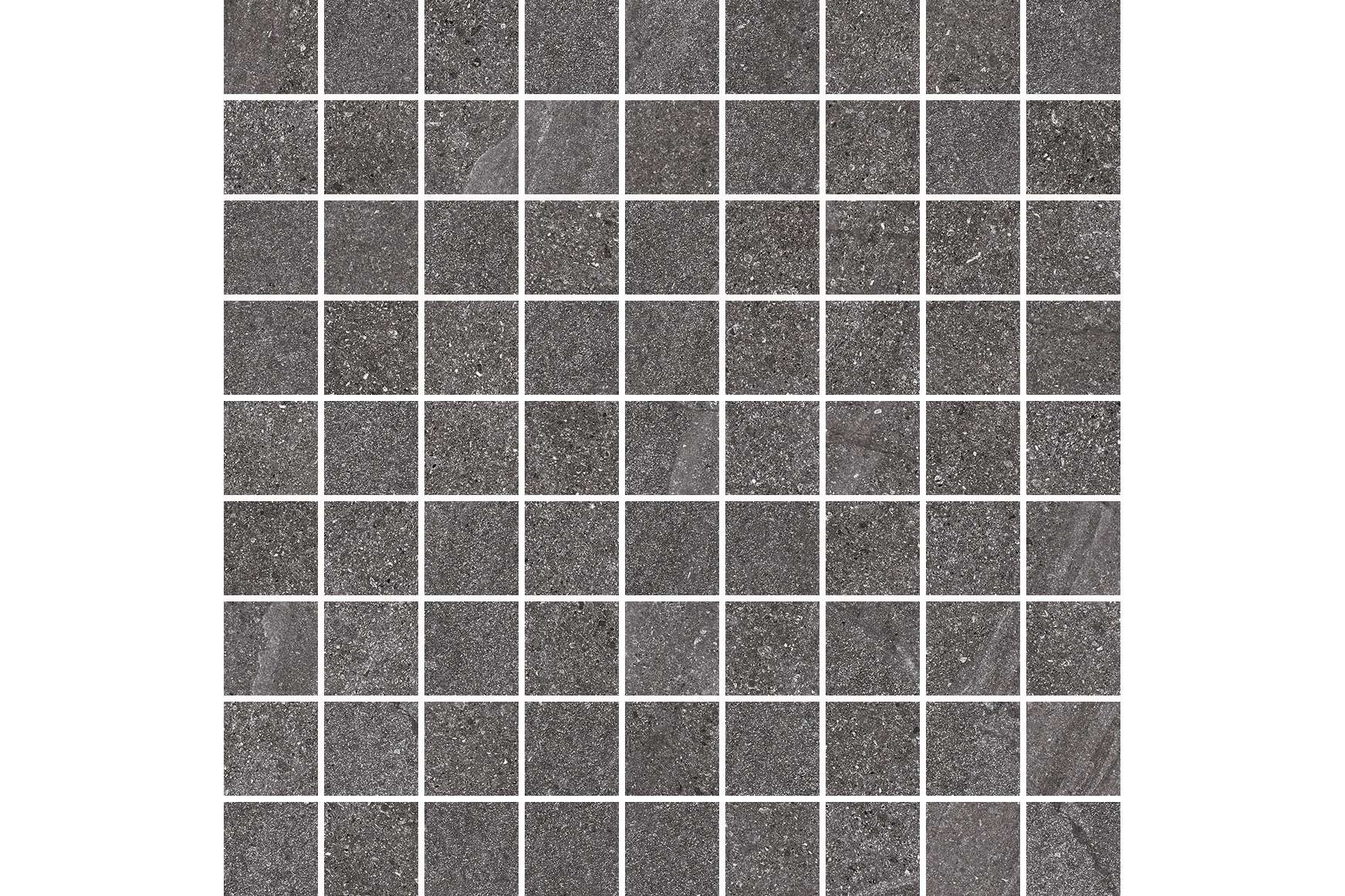 Керамогранит Settecento Nordic Stone Mosaico Anthracite 3.1X3.1 Su Rete