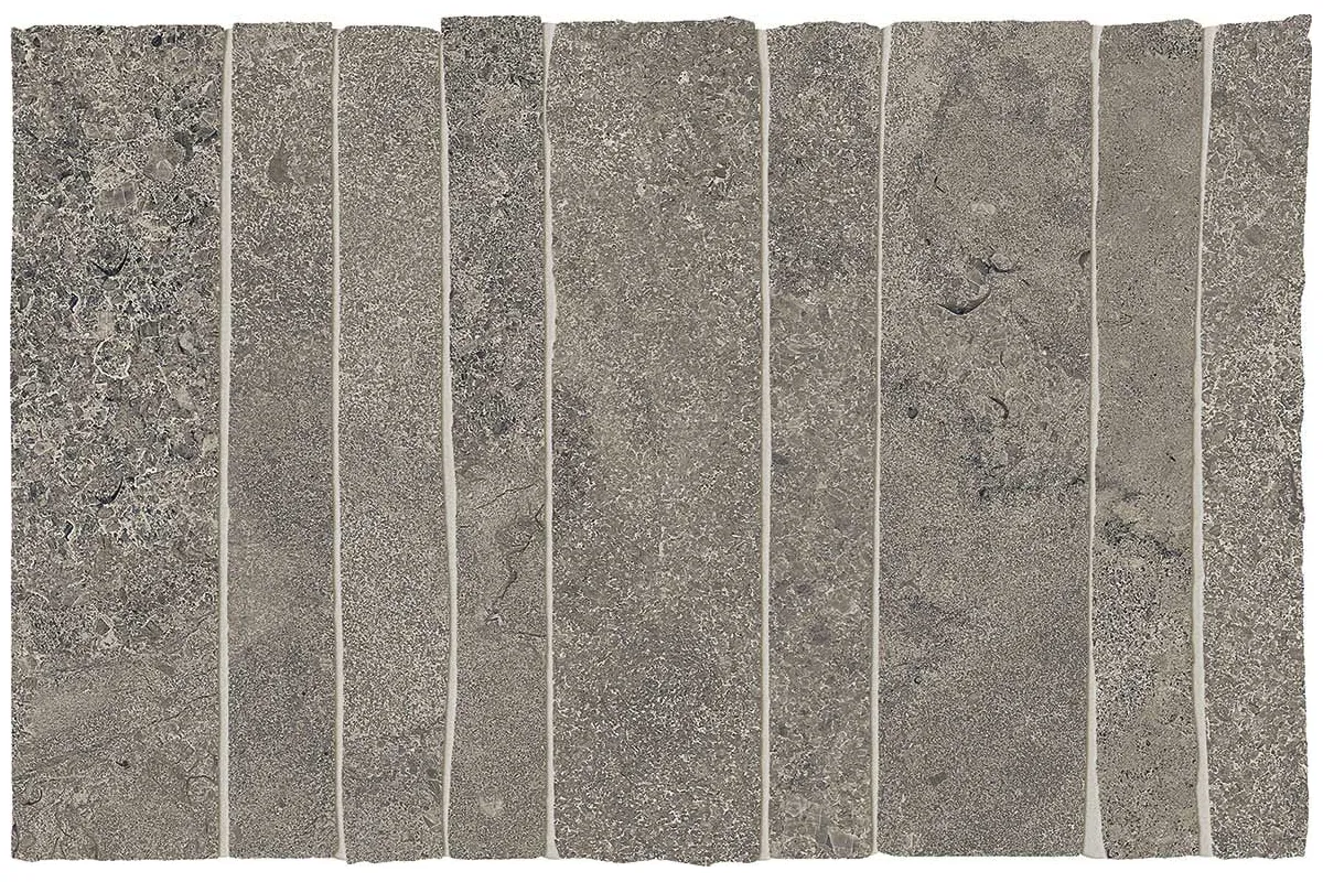 Керамогранит Ergon by Emil Group Portland Stone Wallcut Cross Cut Anthracite Mosaico