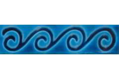 Керамогранит Cerasarda Pitrizza Listello Conchiglie Azzurro Mare