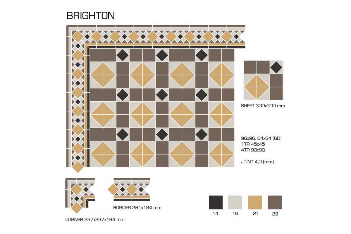 Керамогранит TopCer Victorian Designs (Викториан Дизайн) Brighton