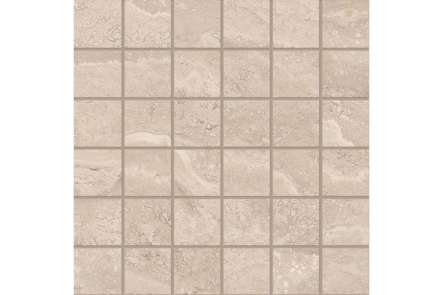 Керамогранит Emil Ceramica Dual Travertine Poro Chiuso Beige Mosaico 5X5