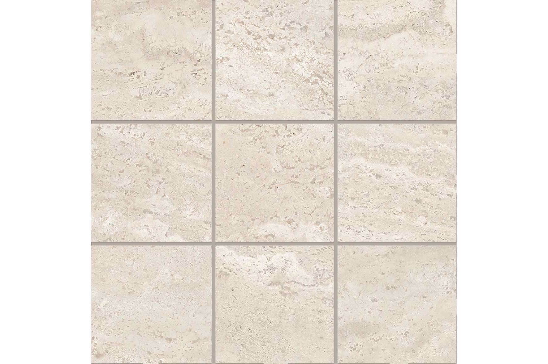 Керамогранит Emil Ceramica Dual Travertine Poro Chiuso White Mosaico 10X10