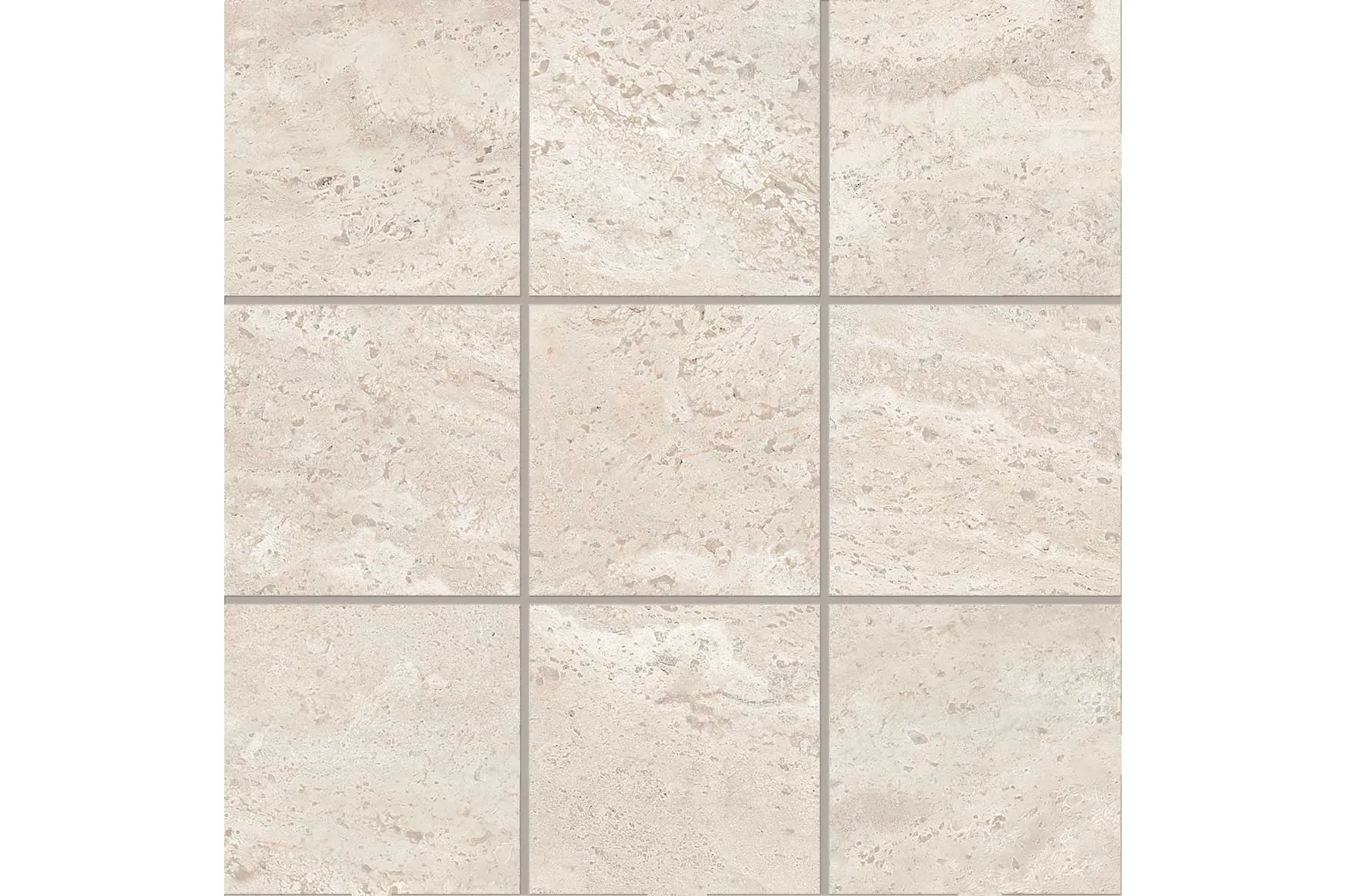 Керамогранит Emil Ceramica Dual Travertine Poro Chiuso White Mosaico 10X10