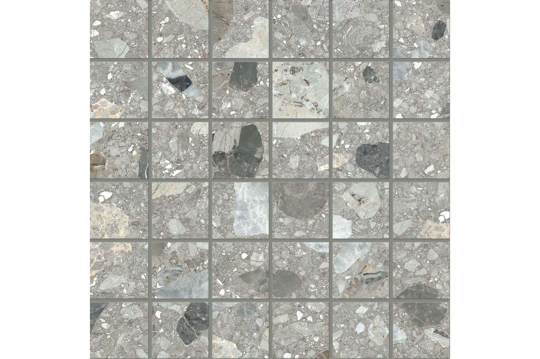 Керамогранит Ergon by Emil Group Lombarda Mosaico 5X5 Cenere Mix