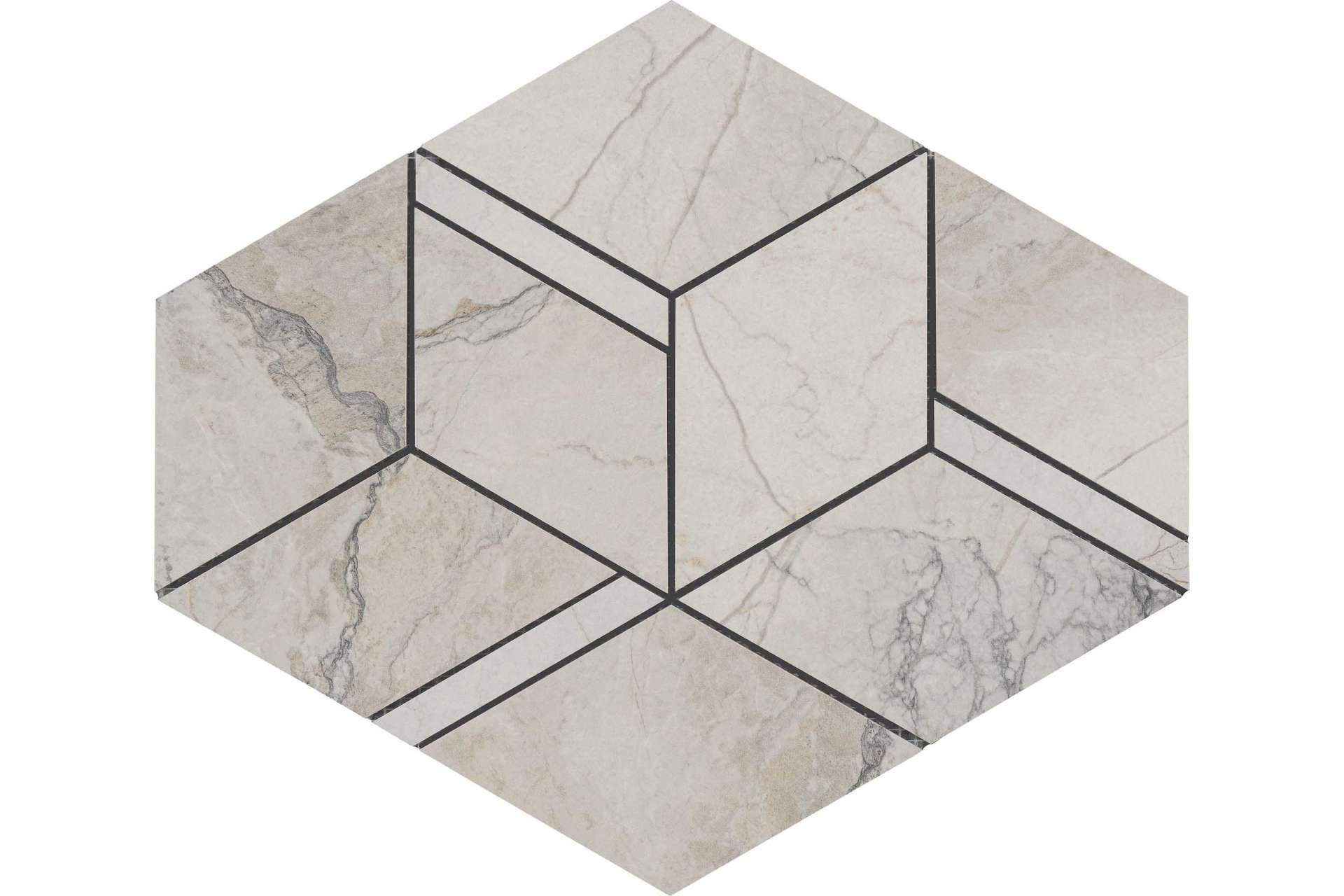 Керамогранит La Fabbrica Bolgheri Stone Rombo Natural-White