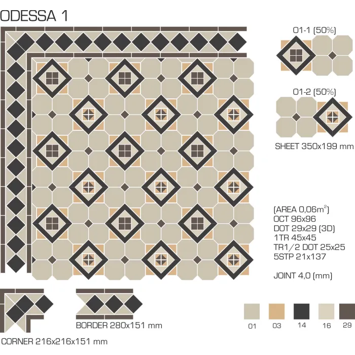 Керамогранит TopCer Victorian Designs Odessa 1