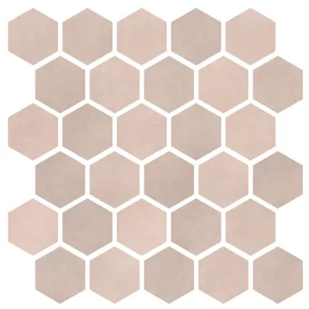 Керамогранит Cir Serenissima Materia Prima Mosaico Esagona Pink Velvet