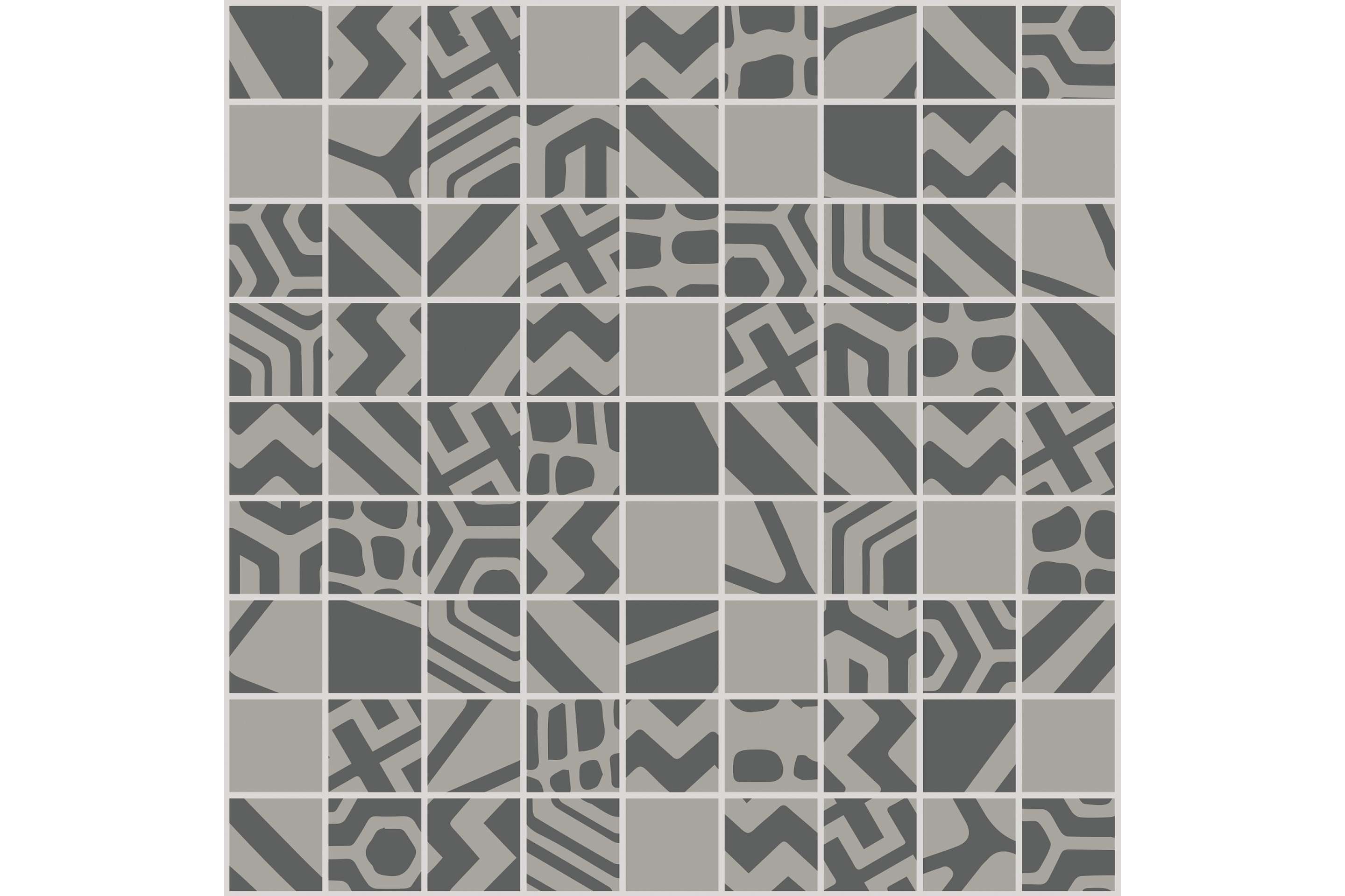 Керамогранит Settecento Moodboard Mosaico Mix 4 Dark Grey/Light Grey