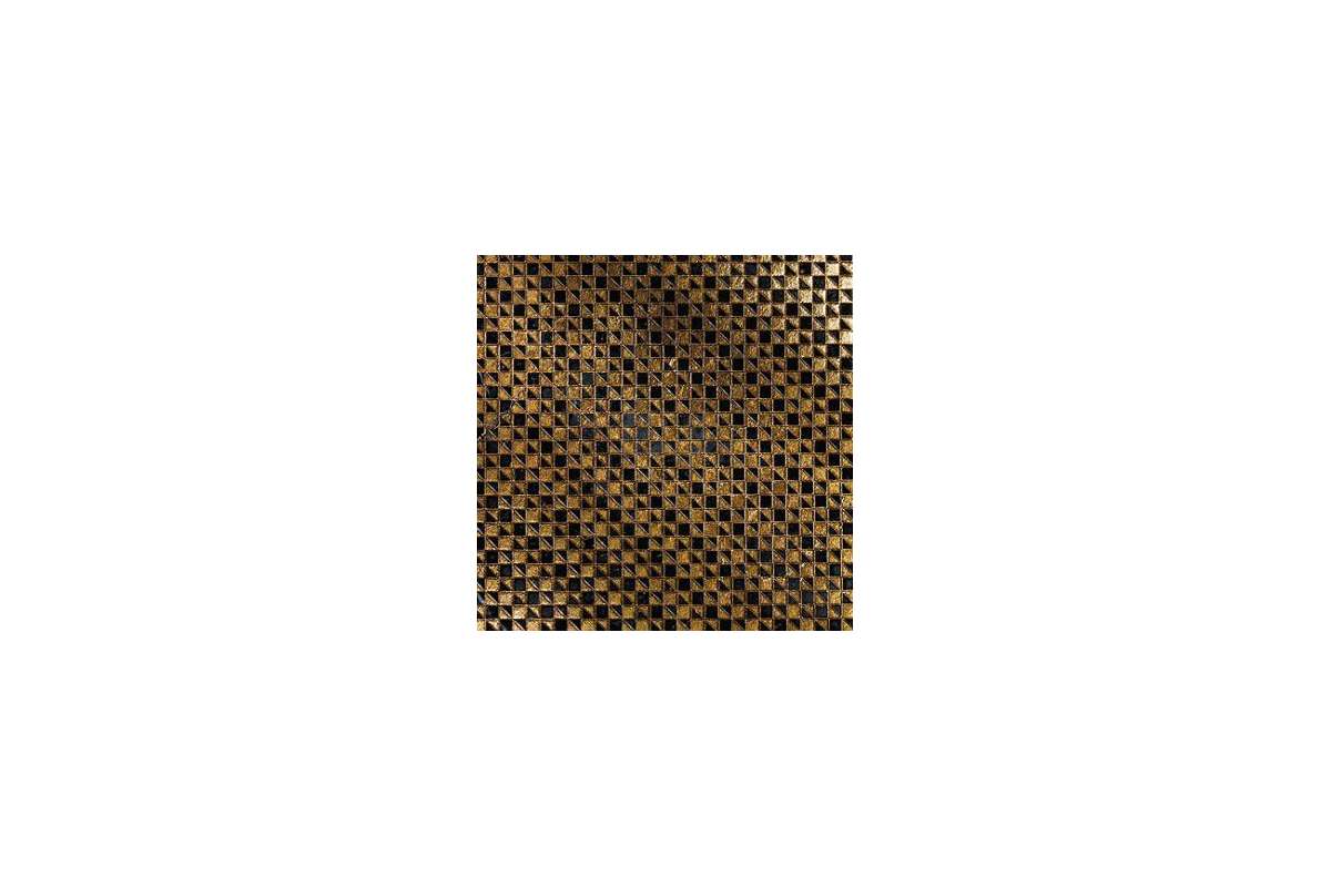 Мрамор Petra Antiqua Lacche 1 Optical 2 Fondo Nero Marquinia Decoro Oro 30,5 X 30,5