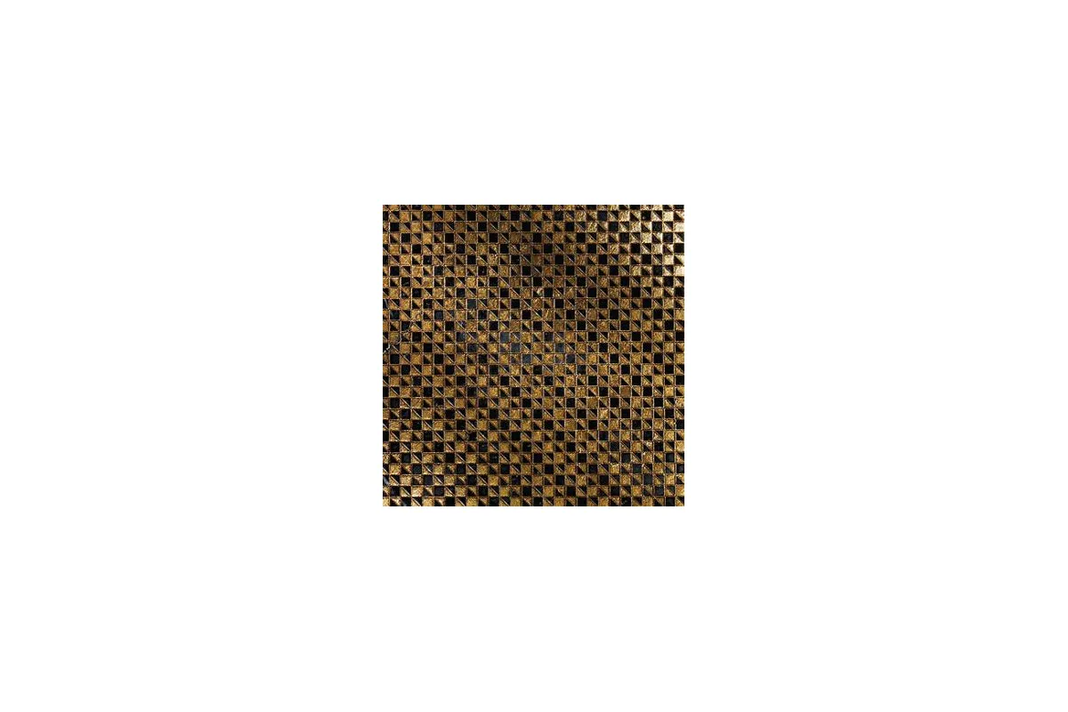 Мрамор Petra Antiqua Lacche 1 Optical 2 Fondo Nero Marquinia Decoro Oro 30,5 X 30,5