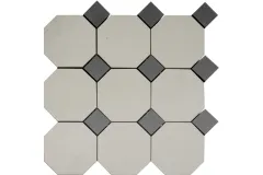 Керамогранит CE.SI. Full Body Ottagono 10X10 Su Rete Alluminio-Toz.3.5X3.5 Nickel