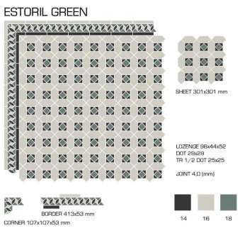 Керамогранит TopCer Victorian Designs (Викториан Дизайн) Estoril green