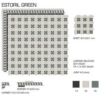 Керамогранит TopCer Victorian Designs Estoril green