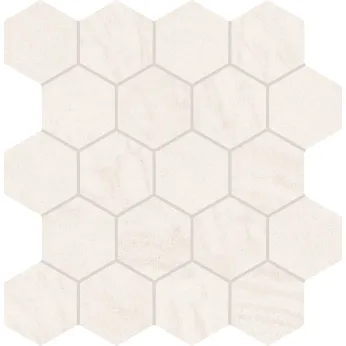 Керамогранит Provenza by Emil Group Varana Stone White Mosaico Hexagon Crosscut
