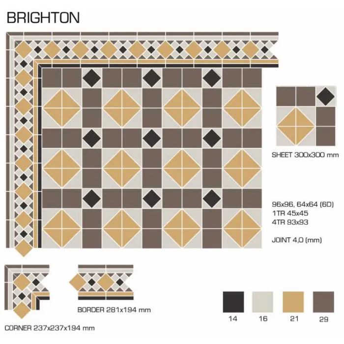 Керамогранит TopCer Victorian Designs Brighton