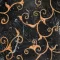 DAMASCO 2 Fondo Nero Marquinia - Decoro Rame 30,5 x 30,5
