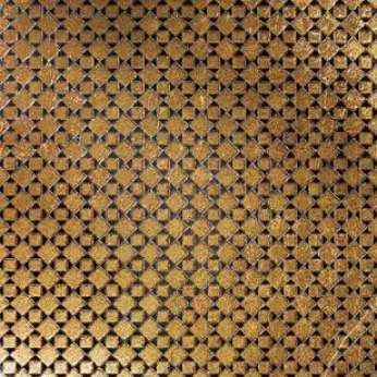 Мрамор Petra Antiqua Lacche 1 OPTICAL 5 Fondo Nero Marquinia - Decoro Oro 30,5 x 30,5