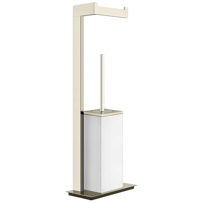 Cантехника Gessi Inverso Accessories Напольный держатель для туалетной бумаги и ершик, белый