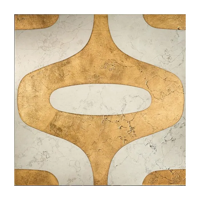 Мрамор Petra Antiqua Lacche 2 HALLEY Fondo Biancone Decoro Oro  60 x 60