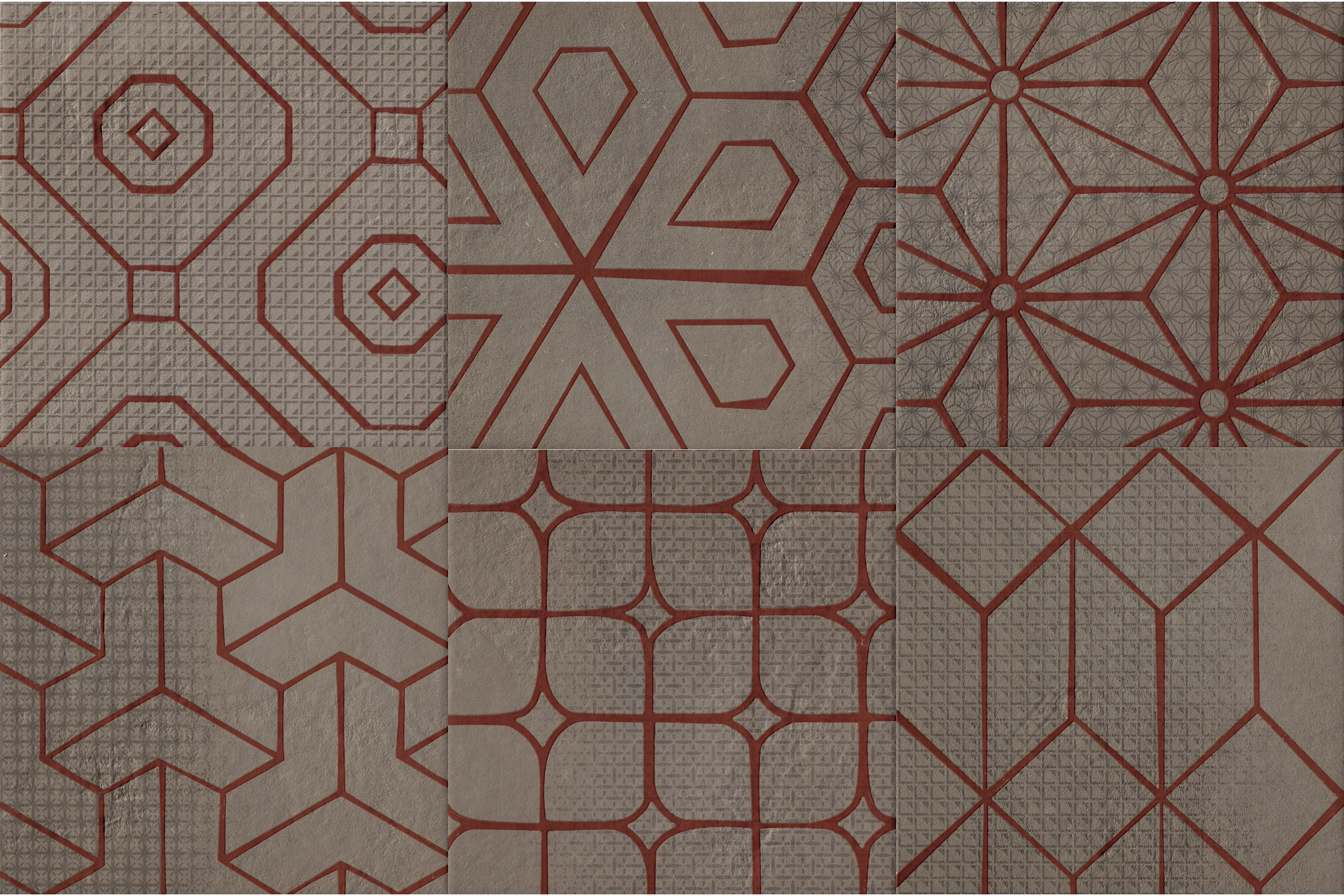 Керамогранит Cir Serenissima Mat Mat Smoke Dec Red Mix 6