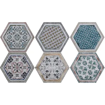 Керамогранит Cir Serenissima Fuoritono Esagona Fuorimaiolica S/6