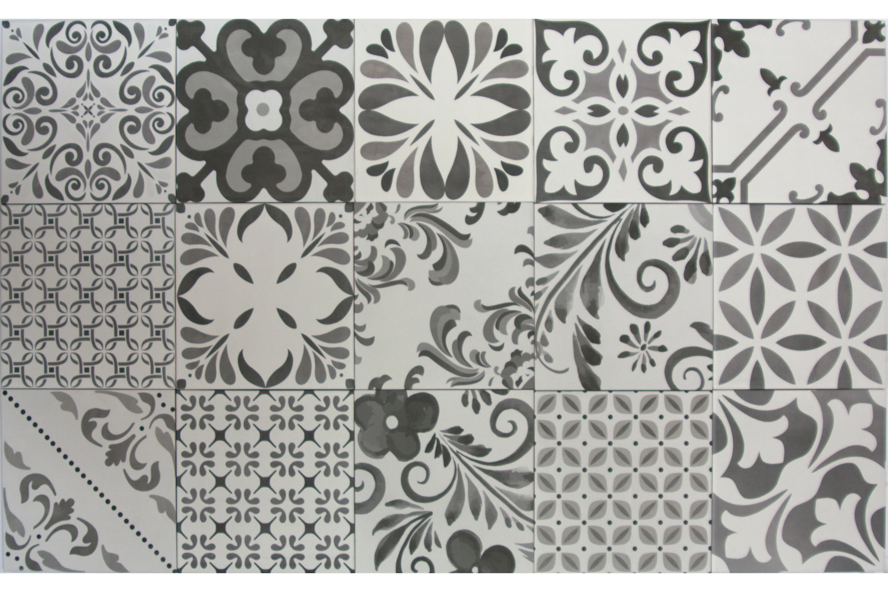 Керамогранит Tonalite Aquarel Aqu/Sta. Gr Dec. Stars Grigio 15 Grafiche Miscelati In Scatola 15 Various Graphics In A Box