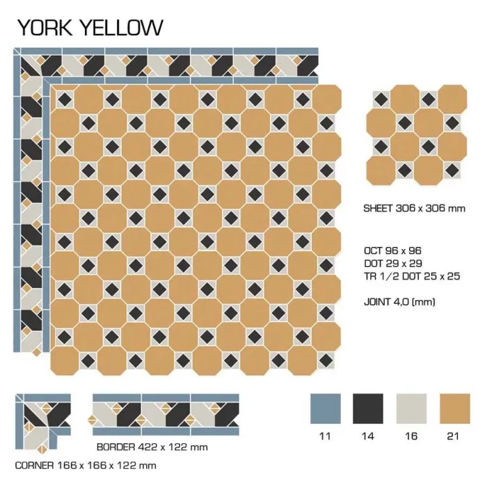 Керамогранит TopCer Victorian Designs York yellow