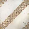 SCROLL Fondo Biancone - Decoro Oro 30,5 x 30,5