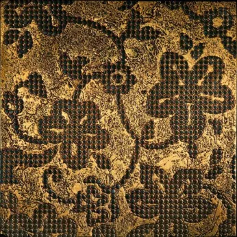 Мрамор Petra Antiqua Lacche 2 CORK Fondo Oro Decoro Nero Marquinia 30,5 x 30,5