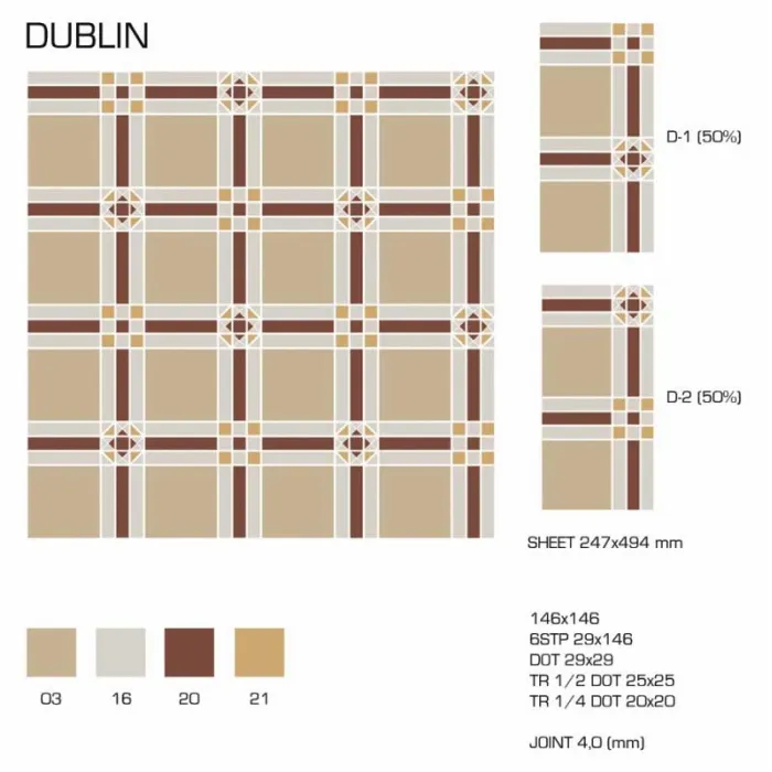 Керамогранит TopCer Victorian Designs Dublin