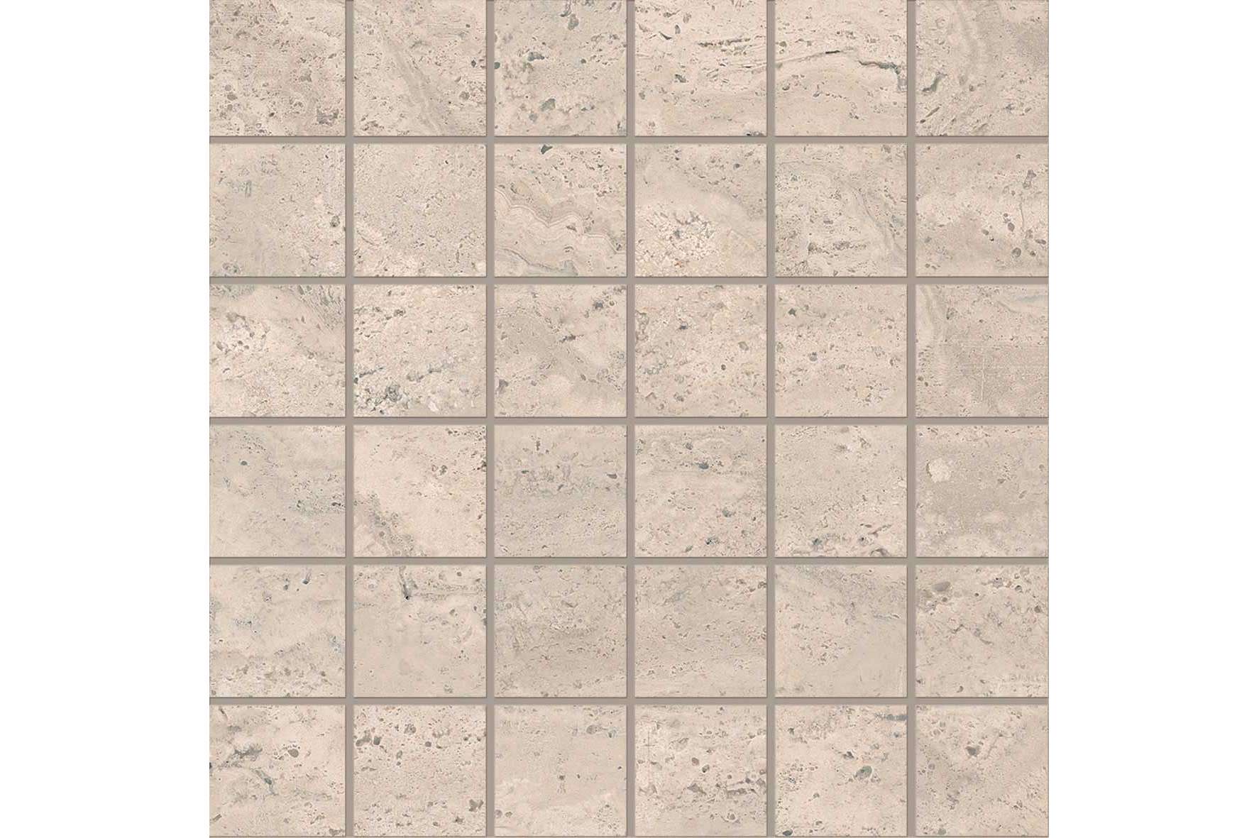 Керамогранит Emil Ceramica Dual Travertine Poro Aperto Beige Mosaico 5X5