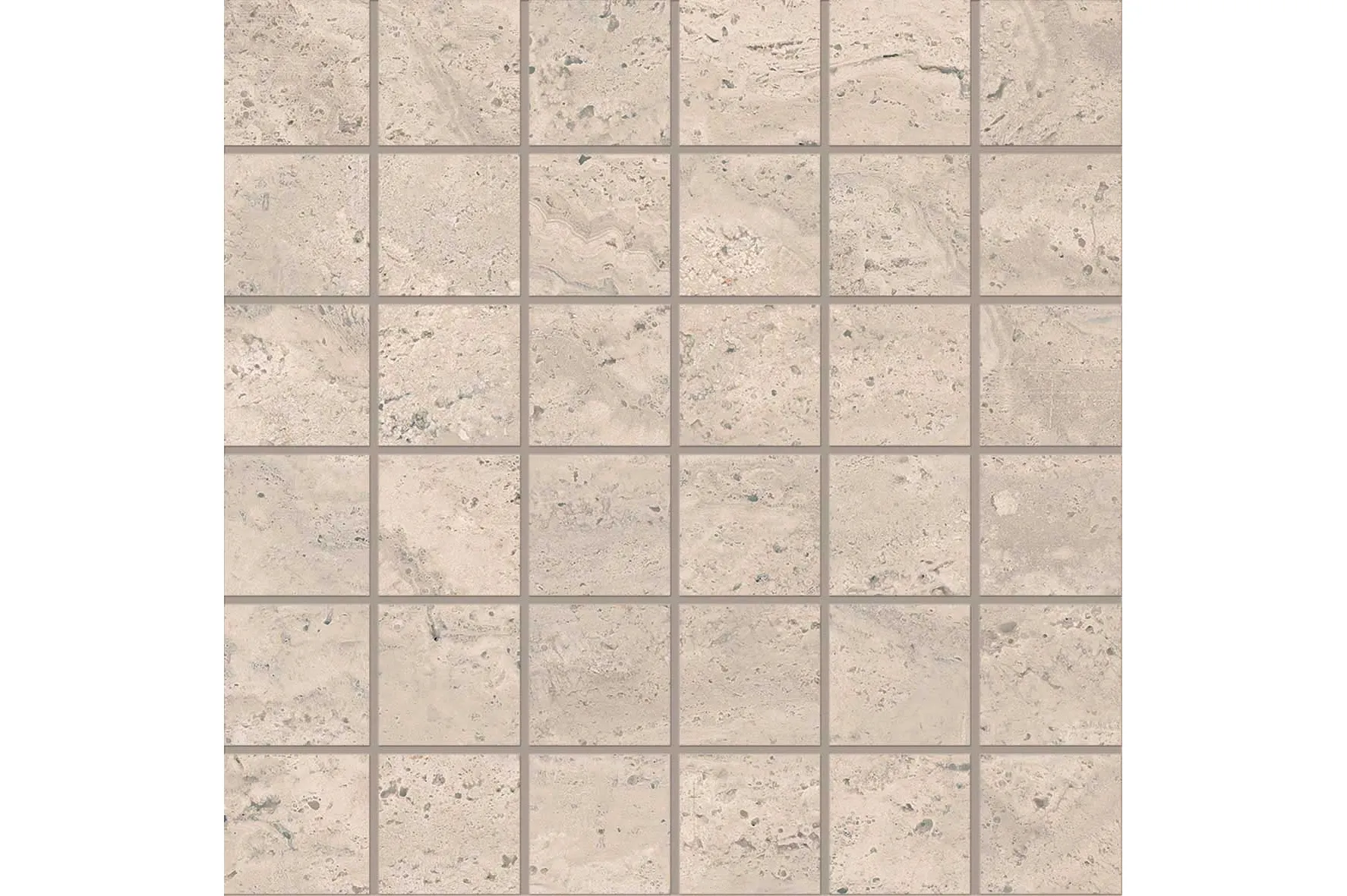 Керамогранит Emil Ceramica Dual Travertine Poro Aperto Beige Mosaico 5X5