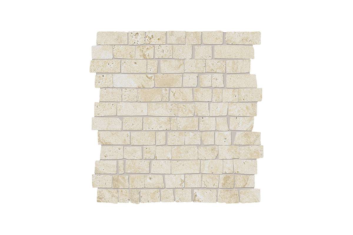 Керамогранит Provenza by Emil Group Unique Travertine Mosaico Mini Block Minimal Cream