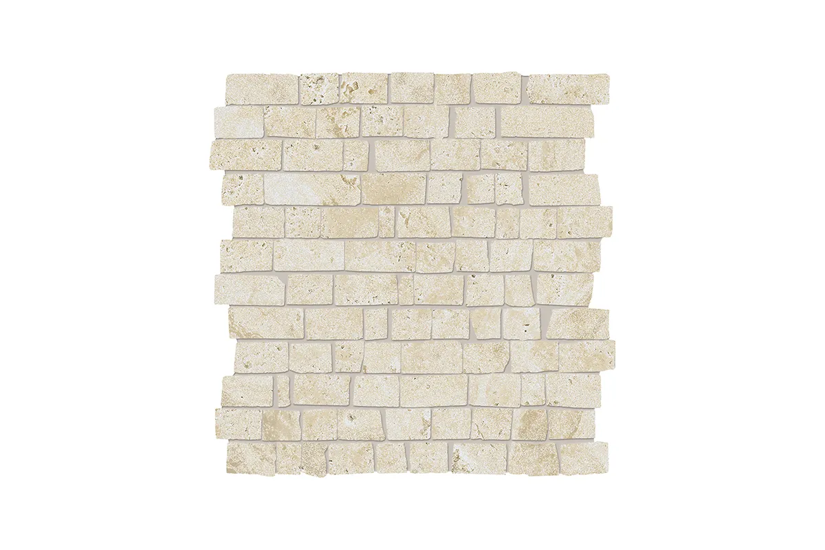 Керамогранит Provenza by Emil Group Unique Travertine Mosaico Mini Block Minimal Cream