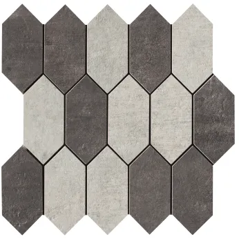 Керамогранит Cir Serenissima Evoca Mosaico Losanga Cold Mix Cenere/Grafite