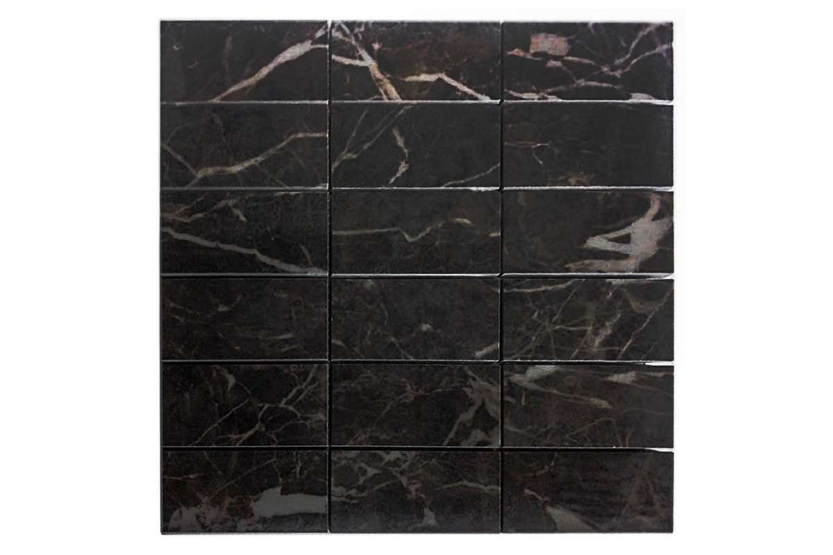 Керамогранит Casalgrande Padana Marmoker Mosaico 5X10 Nero Creta