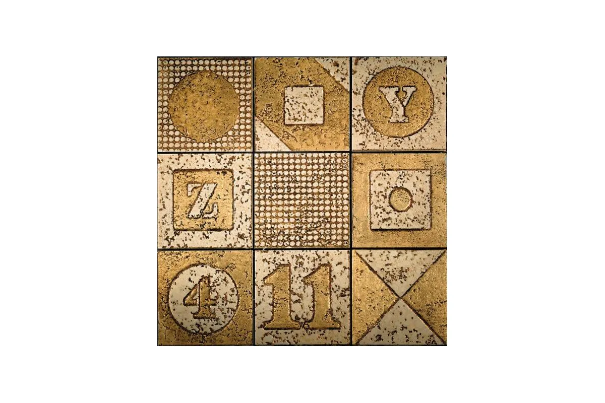 Мрамор Petra Antiqua Lacche 2 Spray Patch Fondo Travertino Chiaro Decoro Oro 10 X 10