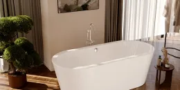 Ванна COOL акриловая отдельностоящая 180x80x62H, щелевой перелив