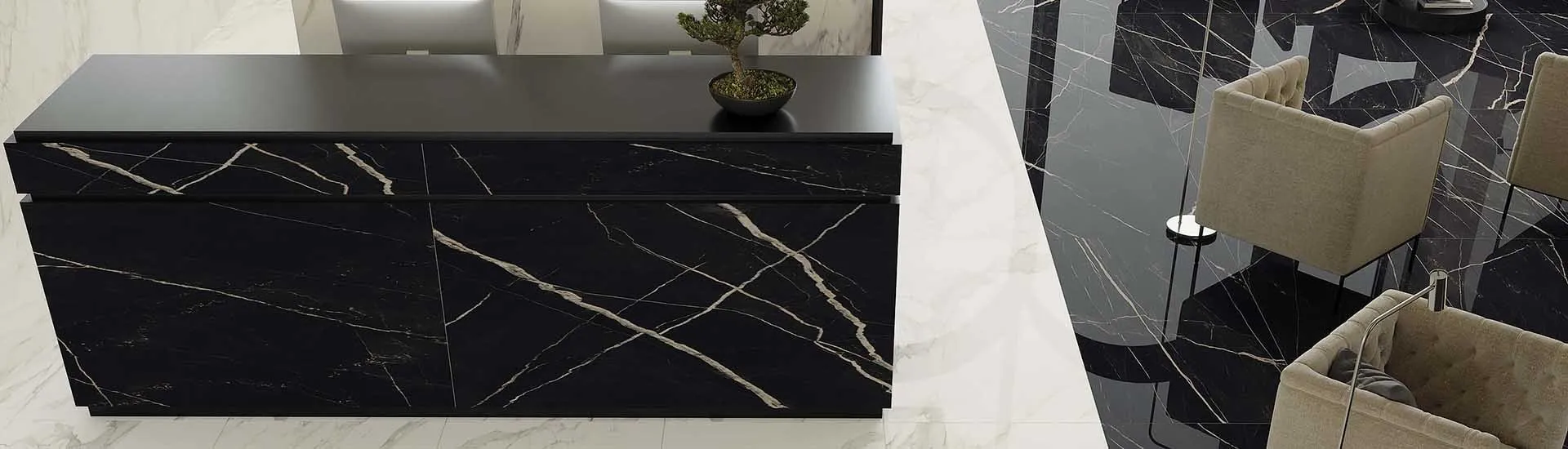 Керамогранит Atlas Concorde Russia Empire Calacatta Black