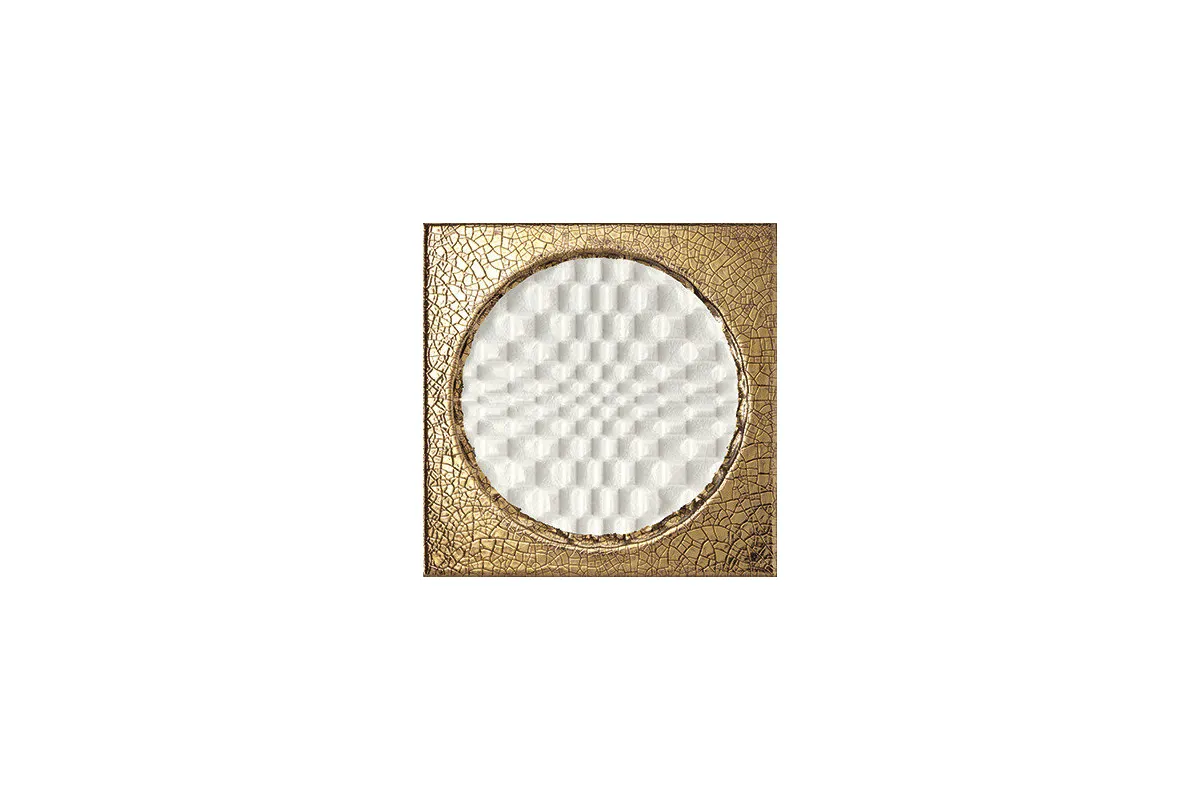 Керамогранит Iris Ceramica Citta di Faenza Decoro Oro Geo Bianco Crackle