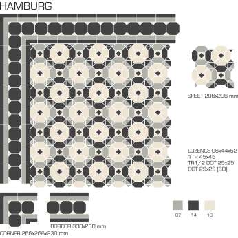 Керамогранит TopCer Victorian Designs (Викториан Дизайн) Hamburg design