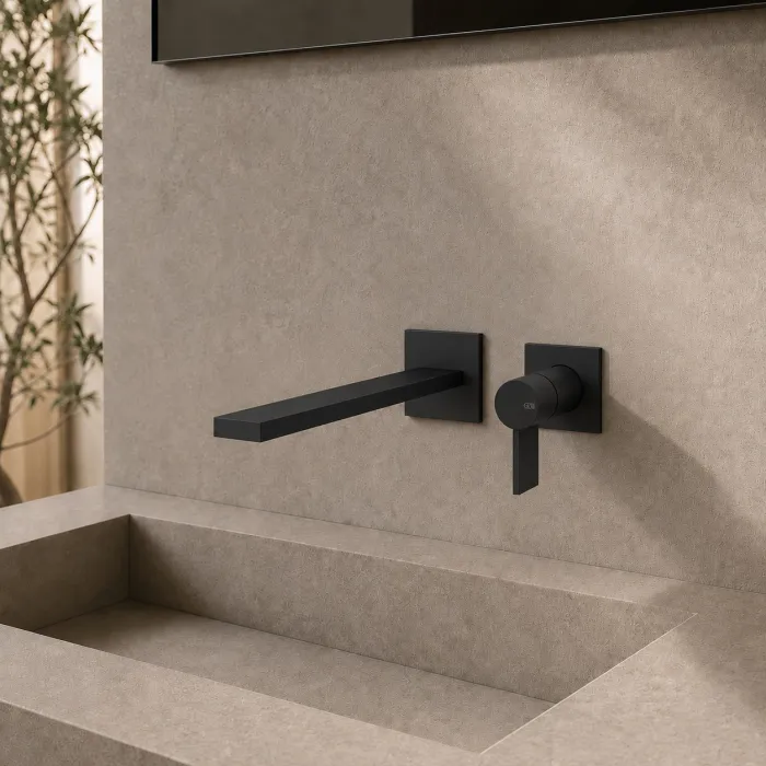 Cантехника Gessi Inverso Diamantato Внешняя часть настенного смесителя для раковины
